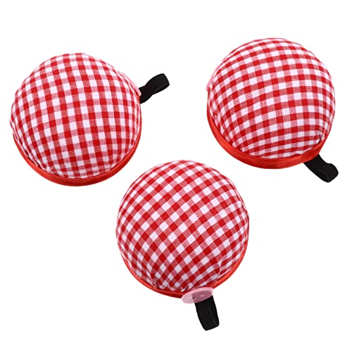 BEBEMOKO 3Pcs Needle Cushion with Wrist Strap Cute Needle Pouch for Home Sewing Efficient Needle Storage Tool Easy to Carry for Quilting and Crafting Eye Catching Design