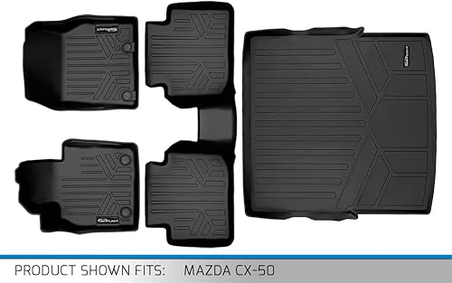 Miniatura 6 de SMARTLINER Juego de forro de 3 filas y carga de ajuste personalizado, color negro para Kia Carnival MPV 2022-2025, modelos de 8 pasajeros,