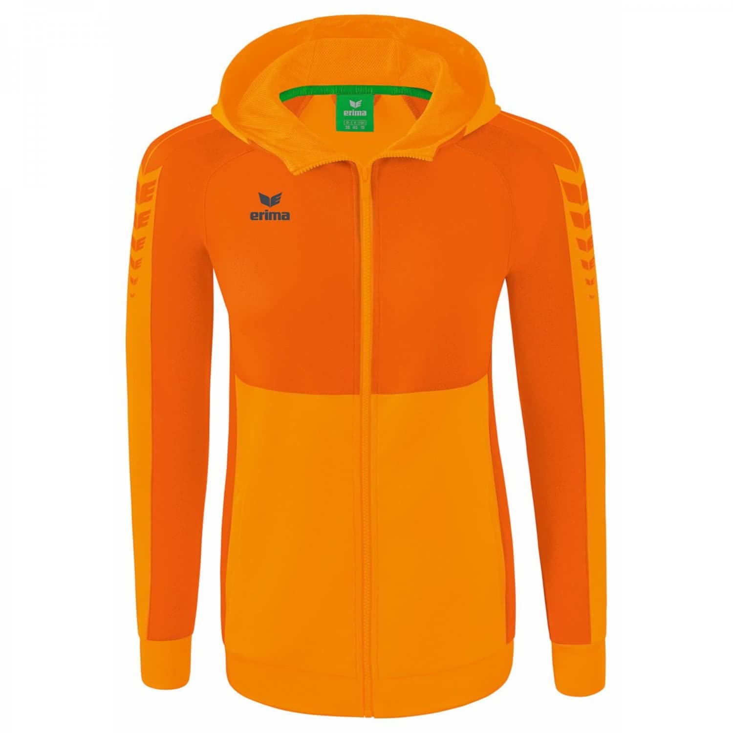 Erima Women's Six Wings Training Jacket with Hood, New Orange, 44