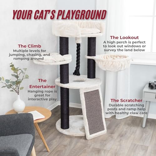 Torre rascadora para gatos TRIXIE Bovina 55.5 in altura miniatura 4