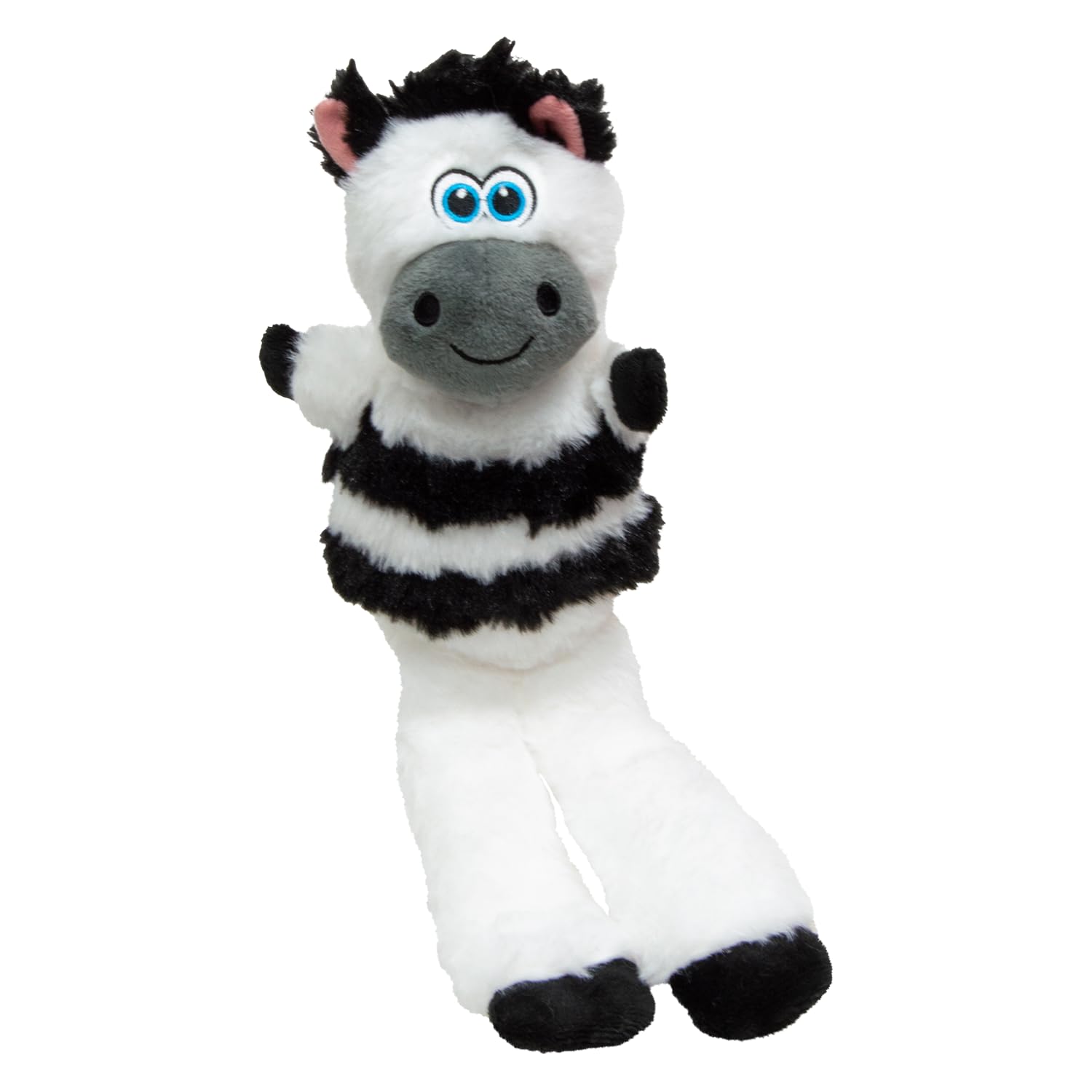 JACK AND VANILLA, White Zebra Soft and Durable Plush for Dogs and Cats, Ideal for Cuddling and Gaming, Stimulates Imagination, 30 cm, White