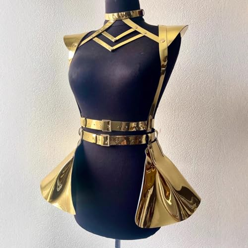 Aislor Holographic Body Chest Harness Waist Belly Belt Rave Skirt Suspenders for Women2