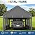 JAMFLY 12x20 ft Carport, Heavy Duty Carport with Roll-up Windows, Portable Garage with Removable Sidewalls & Doors, Car Canopy with Sandbags and All-Season Tarp for Car, Truck, Boat, Motorcycle, Grey