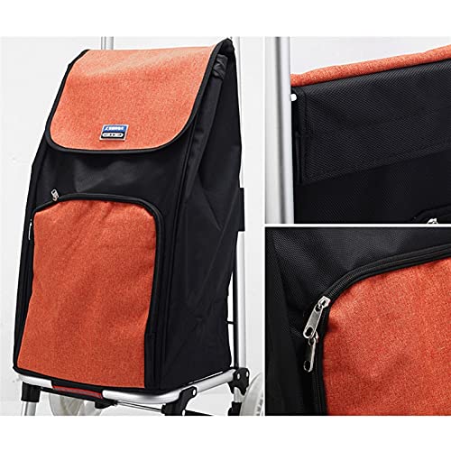 OVAST Einkaufswagen Einkaufswagen Einkaufswagen mit 6 Rädern, tragbarer Anhänger, Einkaufswagen, faltbarer Wagen für… – Bild 5