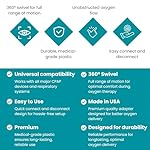 2-Pack LifeSource Oxygen Enrichment Adapter, Oxygen Connector. CPAP Tube Adapter. - Image 3