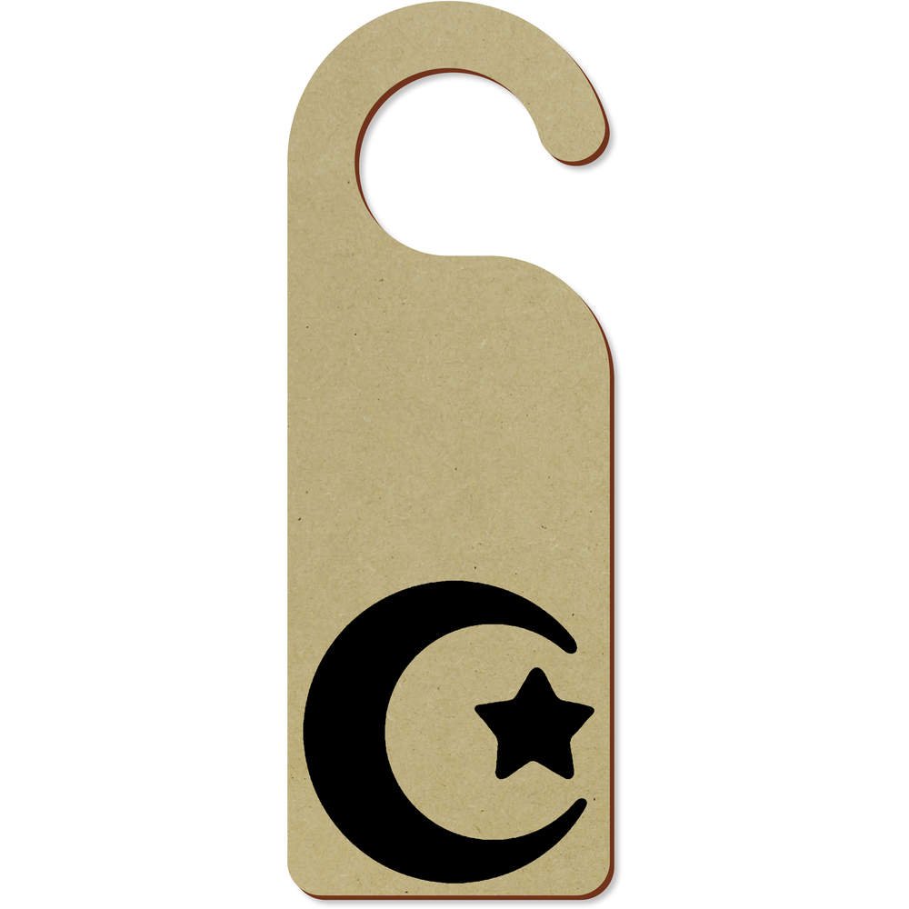 Azeeda 'Star & Crescent' 200mm x 72mm Door Hanger (DH00015368)