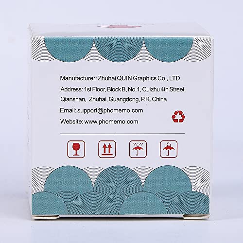 Phomemo D30 D30Pro - Rollo de papel para impresora térmica, 12,5 x 74 + 35 mm, para la reventa de supermercados, 3 rollos, color blanco