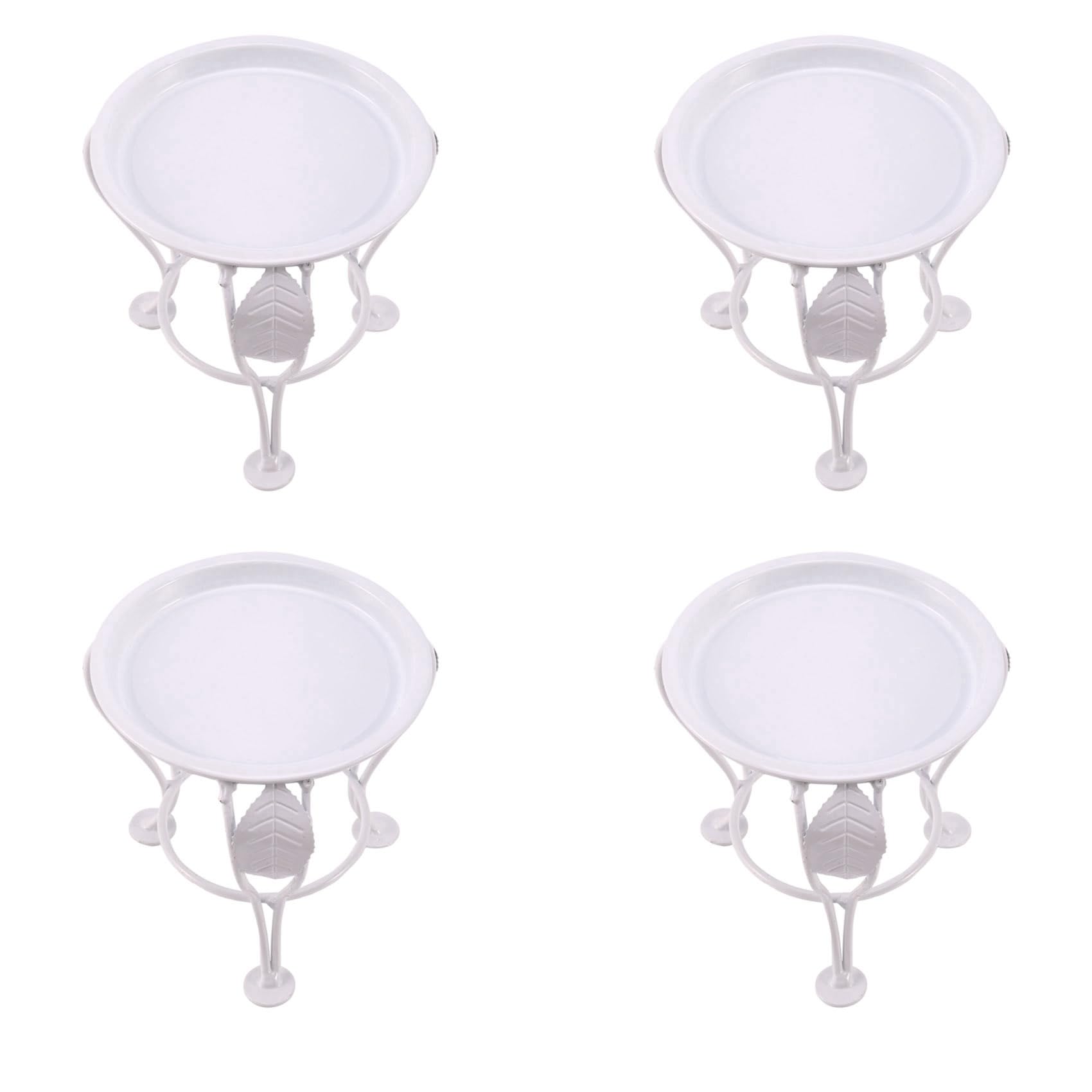 Hndhbfgrt 4X Iron Small Pot Stand Flower Stand Plants Stand Outdoor Indoor Pot Holder for Bedroom Garden