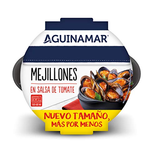 AGUINAMAR mejillones en salsa de tomate envase 500 gr