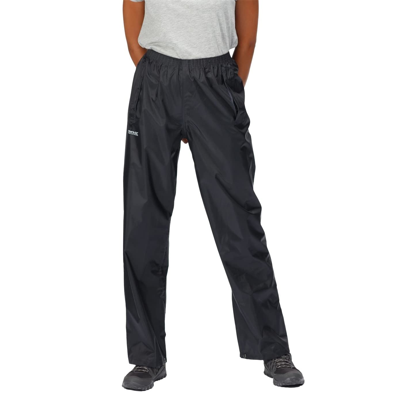 Regatta Mens Stormbreak Waterproof Overtrousers Lightweight Breathable Rain Protection Navy - Image 4