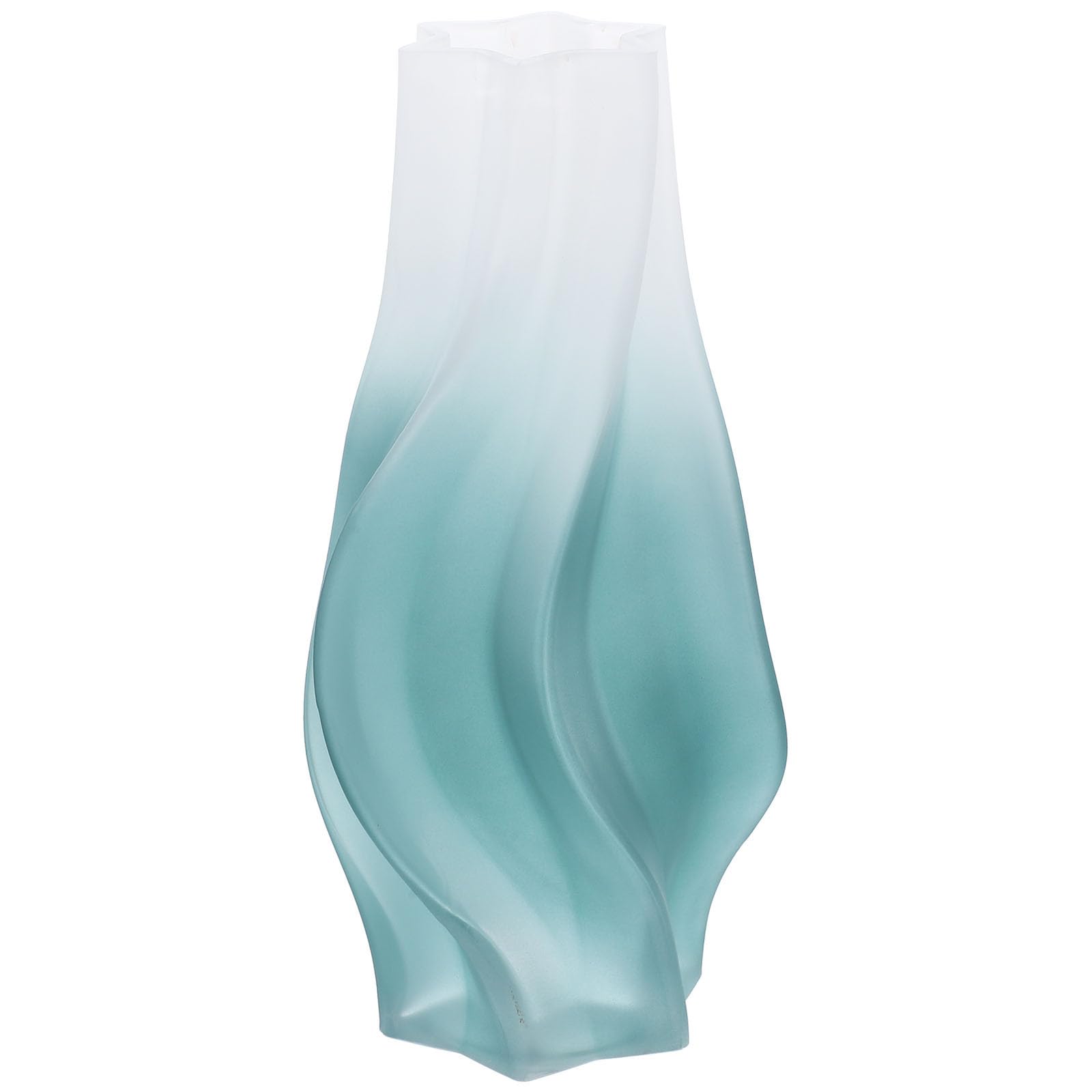 Vase en verre dépoli vert pour fleurs | Décoration de salon et salle de bain