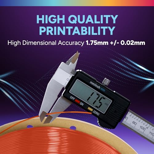 Image of OVERTURE TPU High Speed Filament 1.75mm Flexible Roll, 95A Soft 3D Printer Filament, 1kg Spool (2.2 lbs), Fit Most FDM Printer (HS TPU Translucent Orange)