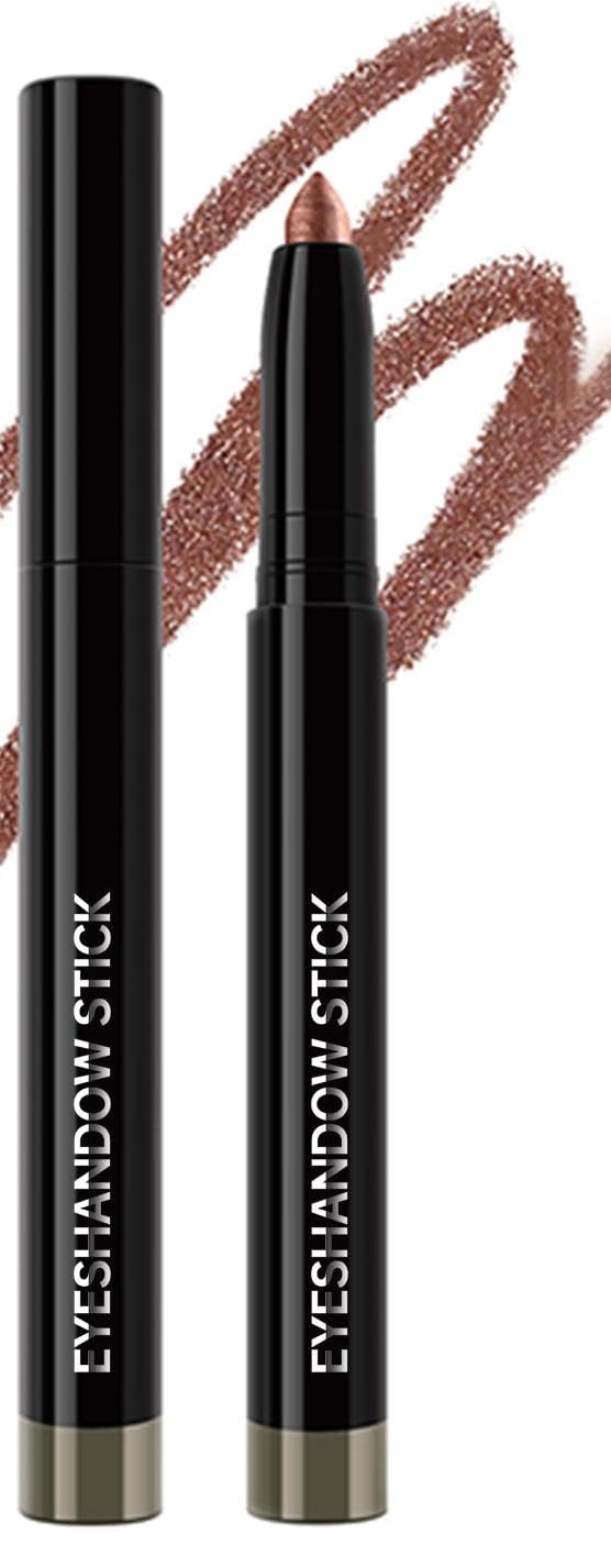 KXmzeG Neutral Matte Eyeshadow Stick Makeup, Metallic Copper Cream Long-Lasting Eye Shadow Brightener Eyeliner Pencil, Matte Eye shadow Applicator