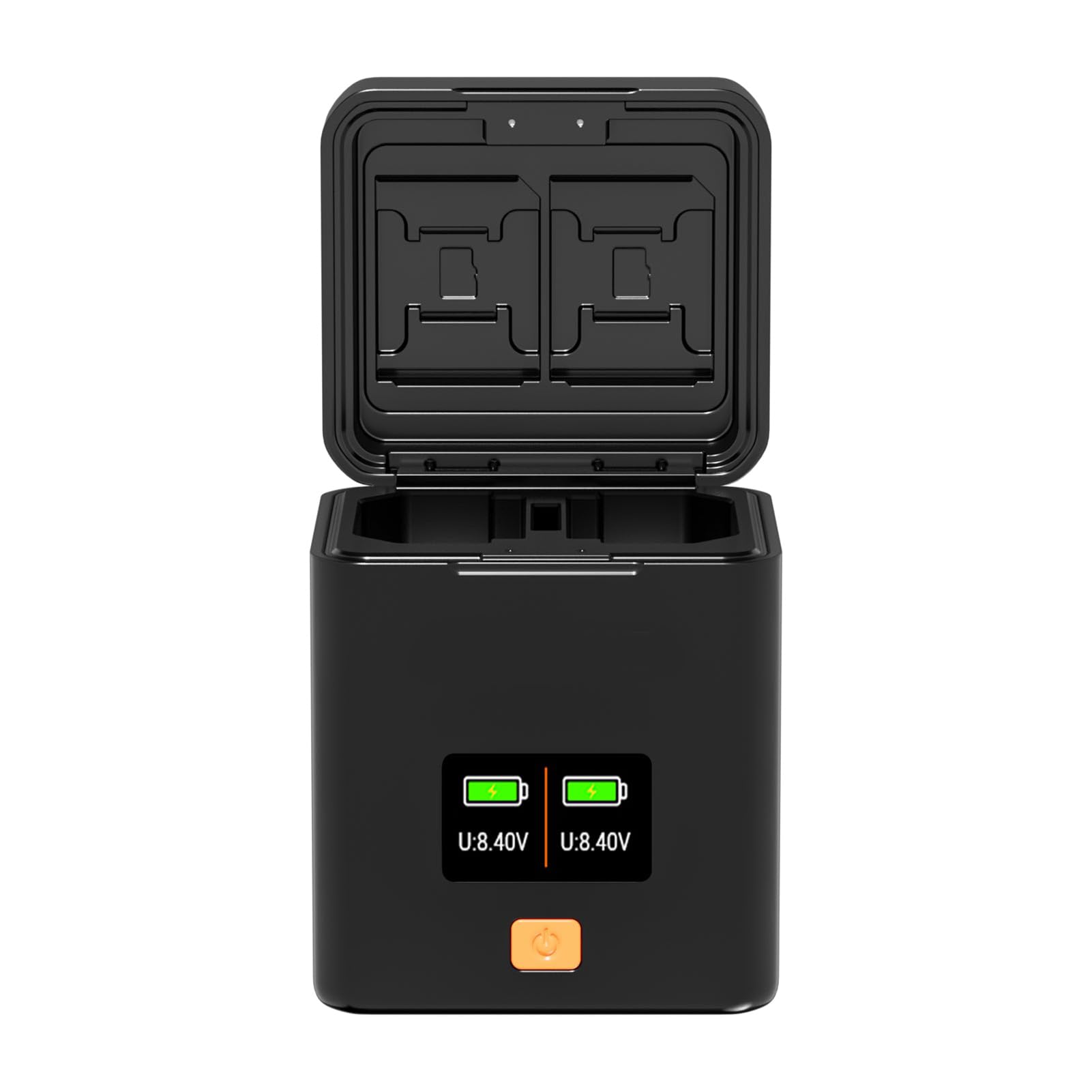 Estuche de Carga de Batería NP-FZ100 para – Cargador Rápido PD Doble Ranura con Pantalla OLED y Ranuras para Tarjetas