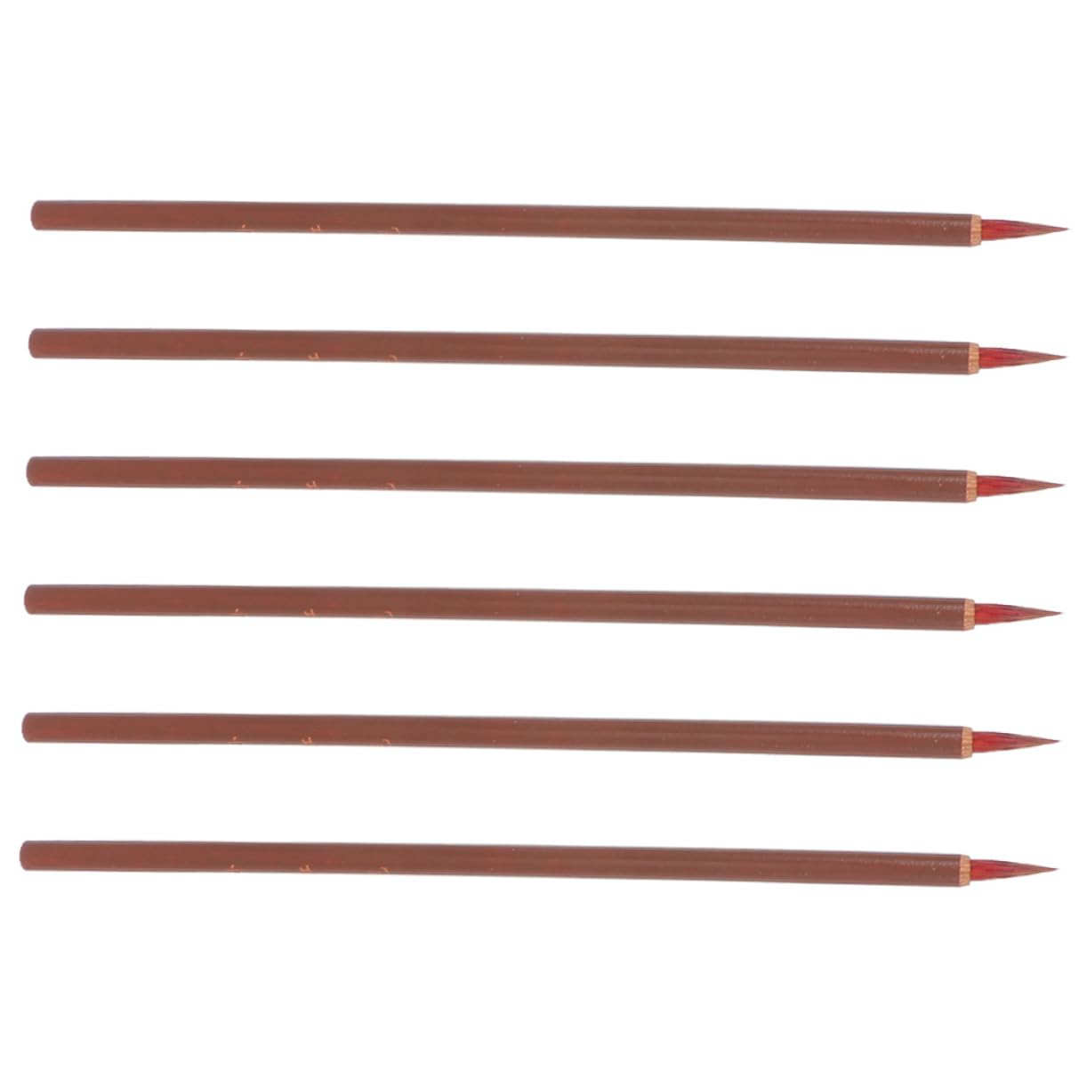 Veemoon 3sets Chinese Calligraphy Brushes Micro Brush Red Hair for Hook Line Writing for Watercolor Calligraphy Drawing Writing 6pcs*3