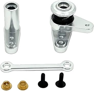Metal Upgrade Remote Control Car Steering Component Fit for MJX 1/14 14207 14208Silver
