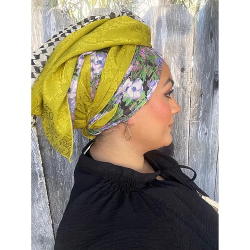 Israeli Harmonia 3-in-1 Headwrap for Women, Chic Head Scarf, Elegant Chemo Headwear, Hijab Cover4