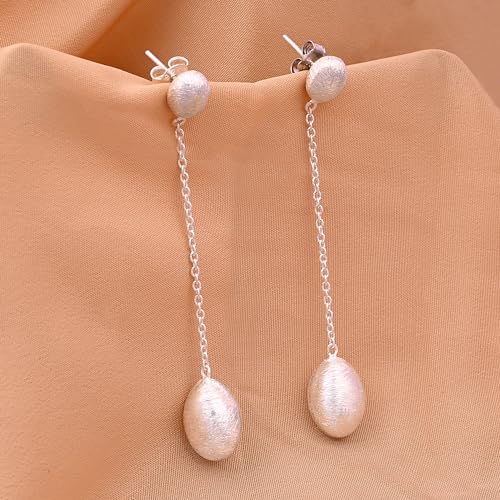 Image of OVANA 92.5 Sterling Silver Handmade Earrings | 925 Hallmarked | Classy and Beautiful | Elegant Design | Gift for Women and Girls | Gift For Her