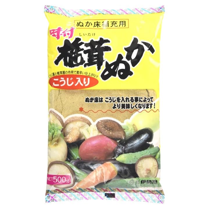 ぬか床様追加分 Amazon.co.jp: 伊勢惣 味付椎茸ぬか 500g ぬか床補充用 糠床 米ぬか