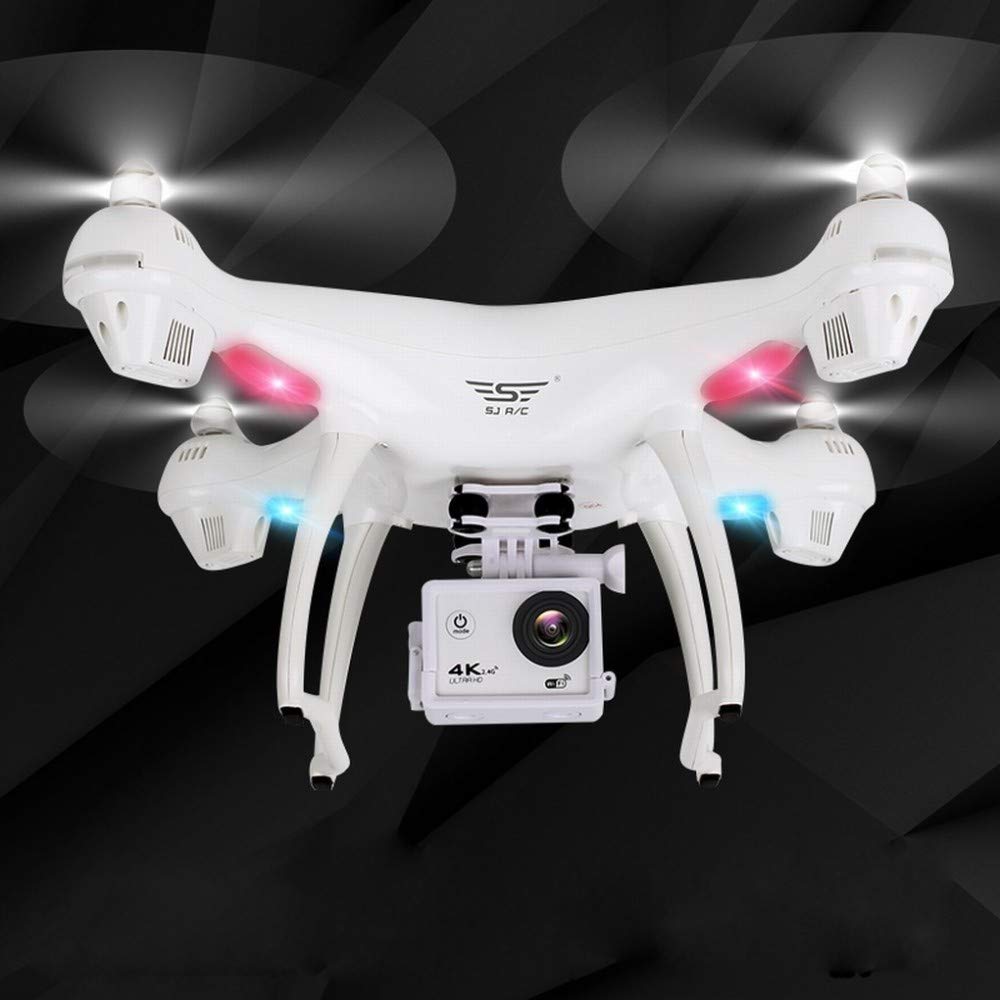 MU Aereo Di Controllo Remoto Aereo Gps Fotografia Drone Aereo Hd 4K Professionale Lunga Durata Della Batteria 16 Milioni Di Matrimonio per Adulti,bianca,Taglia unica