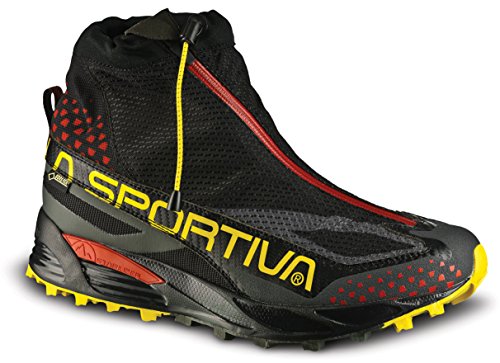 La Sportiva Crossover 2.0 GTX Waterproof Mountain Running Shoe for Men, Black/Yellow, 45.5 M EU