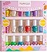 TOMICCA Kit de manicura para niños, Rainbow Candy Colors no tóxicos, Esmalte de uñas natural seguro sin olor lavable, juego de esmalte de uñas de secado rápido, juguetes para niños, Regalos para niñas
