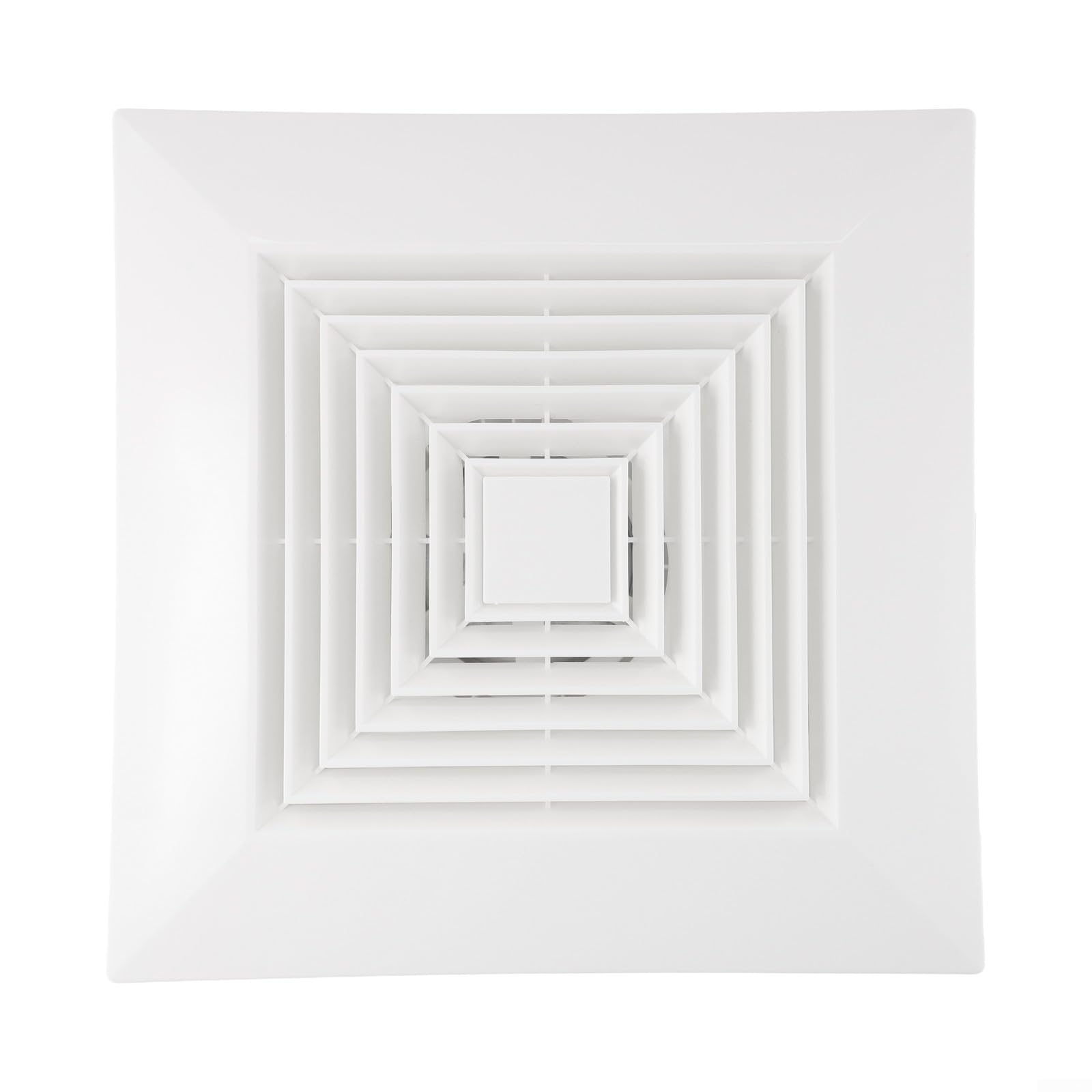 Ventilador extractor de techo integrado, ventilador de ventilación silencioso, potente ventilador extractor de pared, ventana, techo para cocina, garaje, baño (24 x 24 cm)