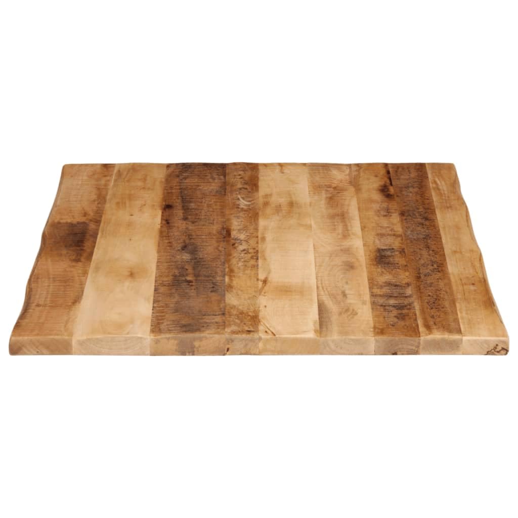 vidaXL Piano Tavolo Bordi Vivi 110x80x2,5 cm Legno di Mango Grezzo, Piano Sostituzione Tavolo, Piano per Tavolo da Pranzo, Piano d'appoggio