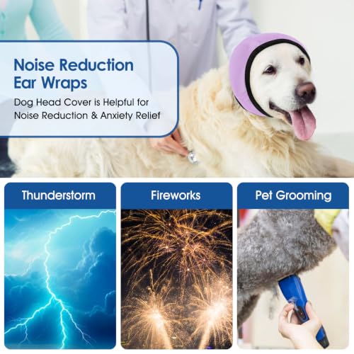 Image of Dog Ear Wraps Dog Calming Hoodie Anxiety Relief Ear Cover for Dogs