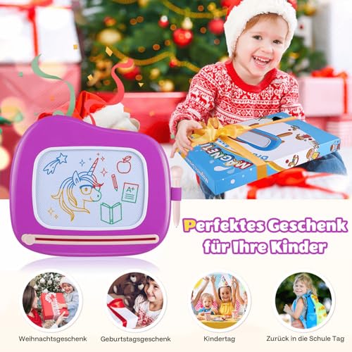 Smasiagon Kinderspielzeug ab 1 Jahr, Magnetische Maltafel Zaubertafel Bunt Zeichentafel Magnettafel mit 4 Beine für Kinder Geschenk für 1 2… – Ansicht 6