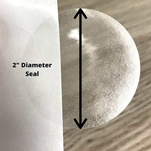 Faithful Supply 2 Inch, 600/Roll Clear Circle Seal Stickers Great As Envelope Seal Stickers, Clear Stickers, Circle Tape, Clear Circle Labels And Envelope Seals. #TOP1