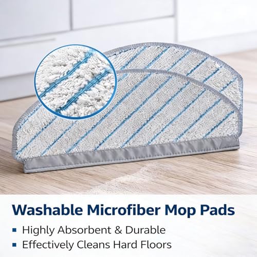 Image of Replacement Accessories Compatible with Ecovacs Deebot N20 Pro /N20 Robotic Vacuum Cleaner, 10 PCS Includes 1 Main Roller Brush, 2 Mop Pads Wiper, 2 HEPA Filters, 4 Side Brushes & 1 Cleaning Brush
