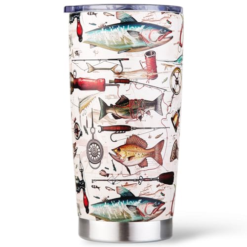 La Mejor Lista de termos dia del padre más recomendados. 43 Regalos de pesca para hombres, pescadores, taza de café de viaje de pescado, cumpleaños, día del padre, regalo de Navidad para papá, marido, hijo, abuelo, tío, jefe, vaso...