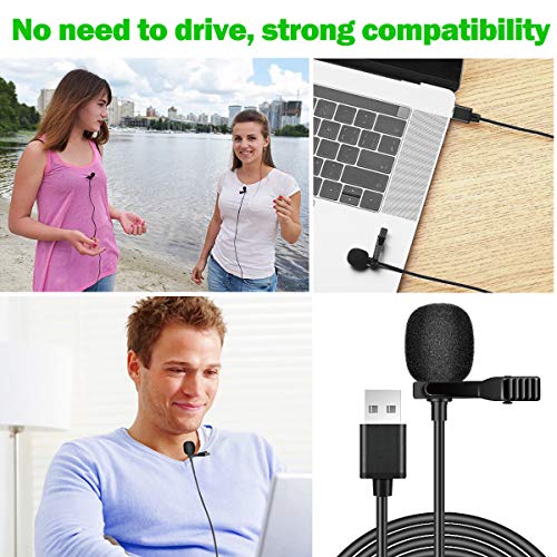 RBNANA USB Lavalier Mikrofon für Computer, Omnidirectional Kondensator Mic, Ansteckmikrofon für Android, IPhone, PC… – Bild 6