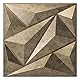 Art3dwallpanels PVC 3D Wandpaneel Diamant für Innenwand Dekor, Wanddekor PVC Panel, 3D Strukturierte Wandpaneele, 12 Stück Fliesen Antik Gold