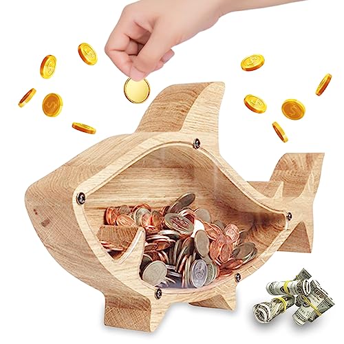 Salvadanaio Legno Bambini Forma Maialino 24x20 Cm – Regalo Creativo E Decorativo