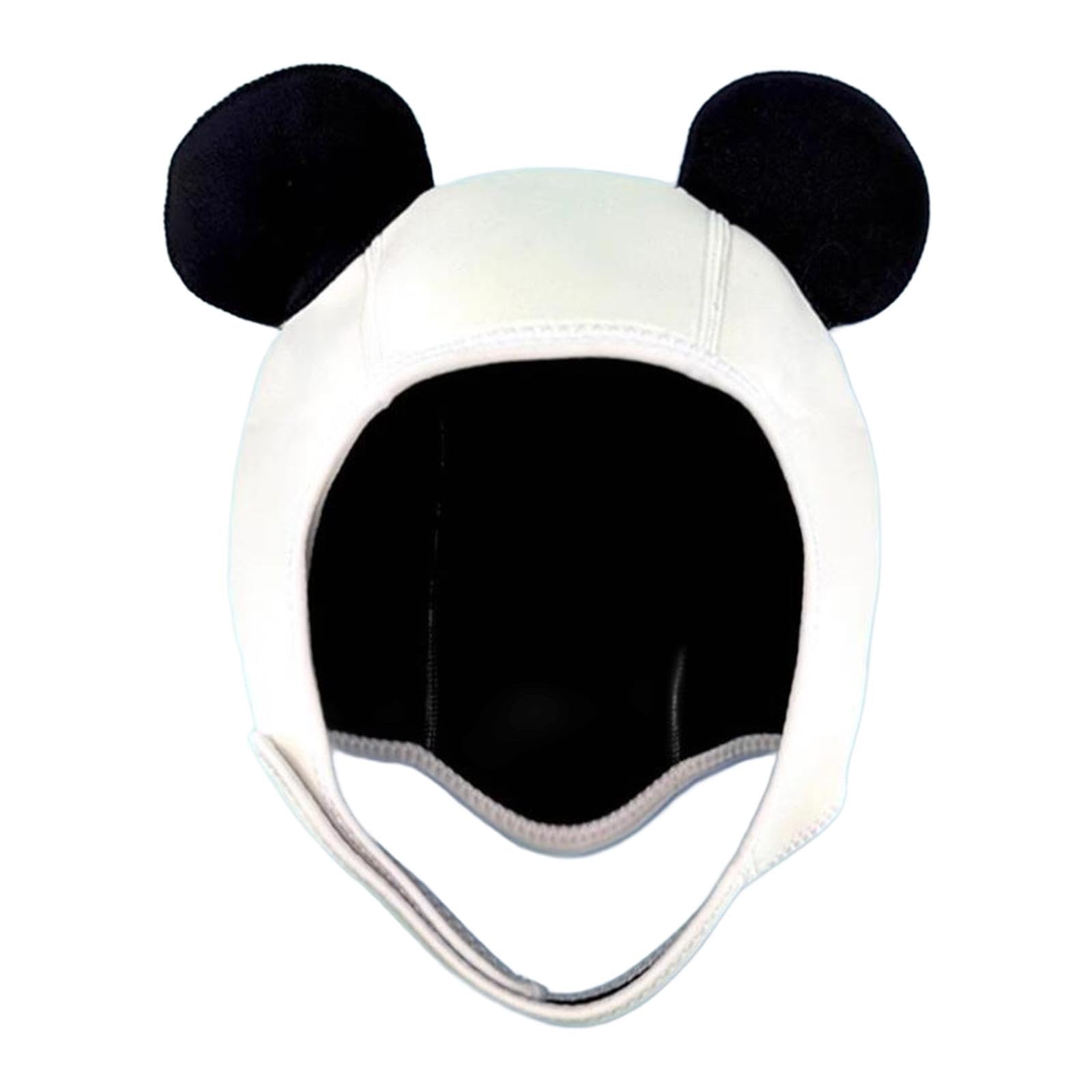 Comodo Cappuccio da Nuoto in Neoprene a Forma di Panda per Avventure Acquatiche.