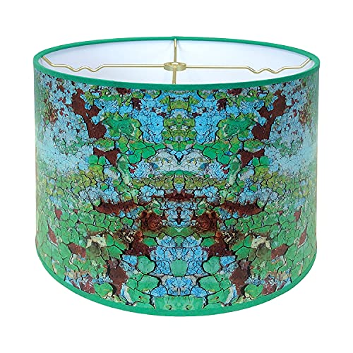 Image of Royal Designs, Inc. Trendy Decorative Handmade Lamp Shade, Made in USA, 10in, HBC-8079-10, Tropical Rust