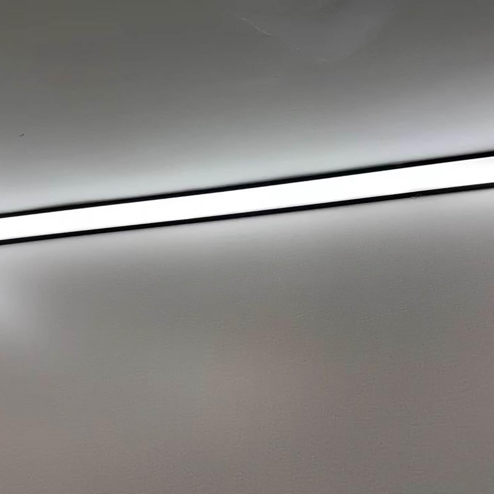 Czarna szyna LED o długości 1 m z mlecznobiałą pokrywą – profil aluminiowy o długości 1 m do taśm LED 8 mm – pośrednie oświetlenie do szafek i listew ozdobnych – 12 sztuk, łatwe zamykanie