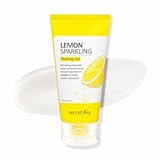 SECRETKEY Lemon Sparkling Peeling Gel, Deep Cleansing, Exfoliation, Skin Moisturization, Low Irritation for Sensitive Skin fl. 4.05 oz / 120 ml, Vitamin C and Refreshing Carbonated Water Synergy