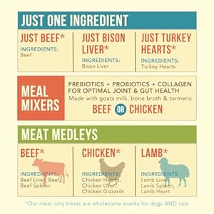 Simply Bison Liver Freeze Dried Single Ingredient Treats for Canines and Cats 2.5 oz USA Small Batch Made All Pure