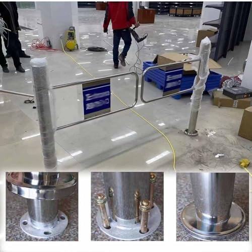 Stainless Steel Automatic Swing Gate - One-Way Push-in Exit Device for Store, Library, Facility, Market Aisle Entrance (140 cm) - Durable Security Solution