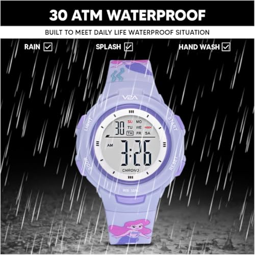 Image of V2A Kids Watch - Waterproof Multi-Functional Digital Sports Watch for Ages 5-13, 30M Water Resistance, Gift for 5-10 Year Olds