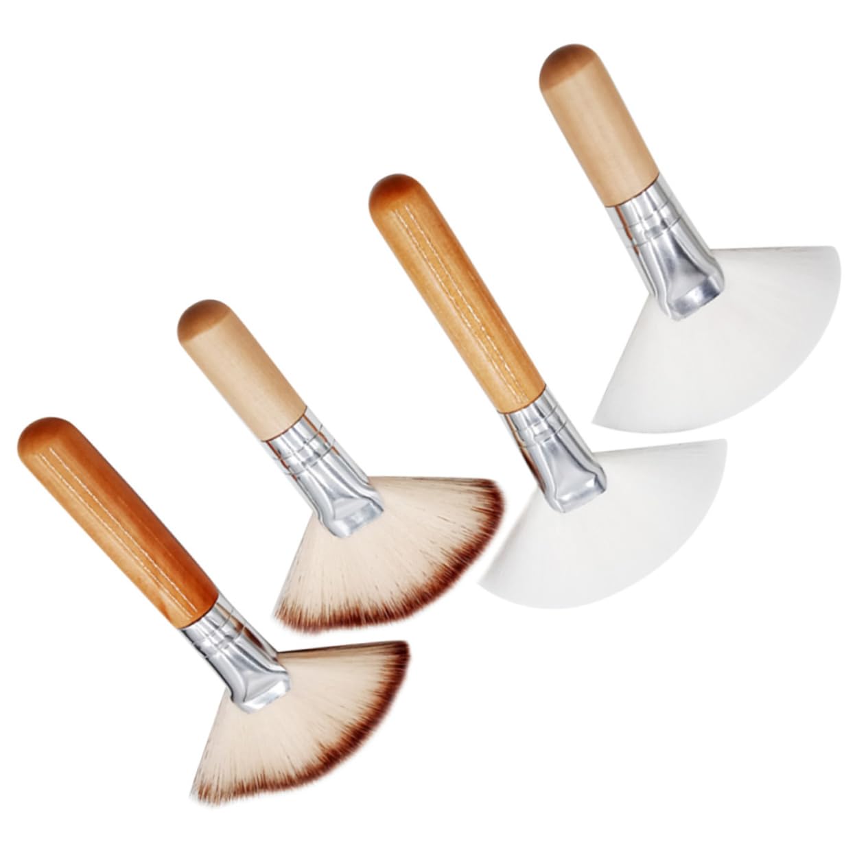 Healeved 16piezas Brochas De Maquillaje Facial Brocha Abanico Para Contornos y Acabados Herramientas De Maquillaje Para Base Rubor y Polvo