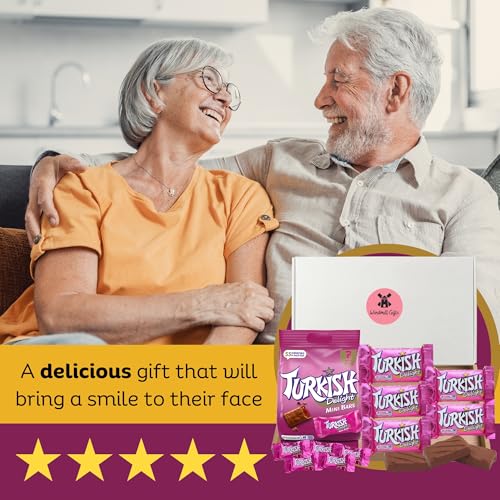 Frys Turkish Delight Gift Box - x5 Frys Turkish Delights 51g Bars Bundled With Frys Mini Turkish Delight Bars 105g - Turkish Delight Chocolate Gift - Letterbox Gift Friendly