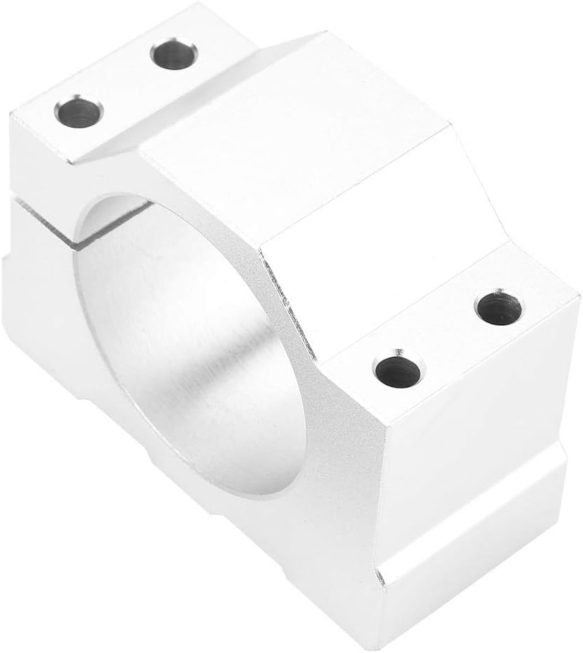 Aluminum CNC Spindle Motor Mount Bracket Clamp with Screws 52mm Diameter, Silver Spindle Mount Bracket - - 