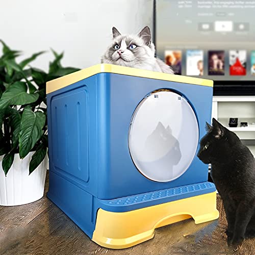 Cajas de Arena PET WATION BIEN SPACE BIG ESPACIO Anti Splash Cats Caja de arena Caja plegable BAÑO Tipo de cajón de bandeja Tipo Gato grande Dung Cuenca Mascotas Suministros Limpios Arenero ​Gatos
