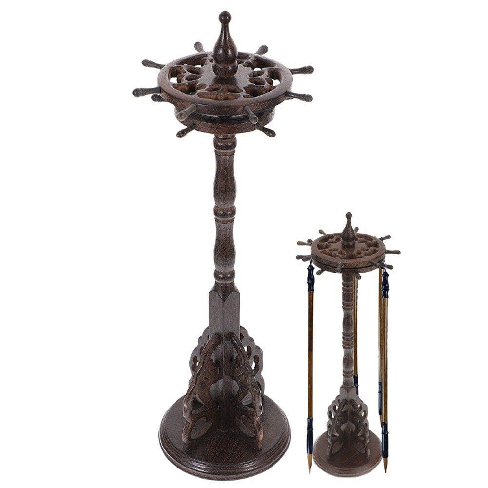Support À Pinceaux De Calligraphie Chinoise, Porte-pinceaux en Wengé, Porte-Stylo À Pinceaux Chinois, Support À Pinceaux Sumi, Étagère pour Les Amateurs De Calligraphie