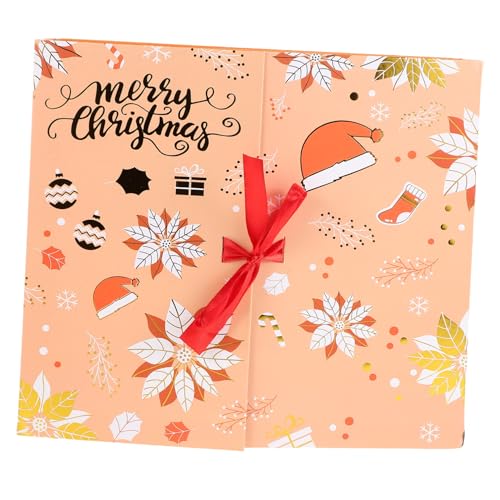 GANAZONO クリスマスカウントダウン用耐久段ボール製アドベントカレンダーボックス と家族向け ホリデー装飾に 別装飾可能で楽しい手作り空