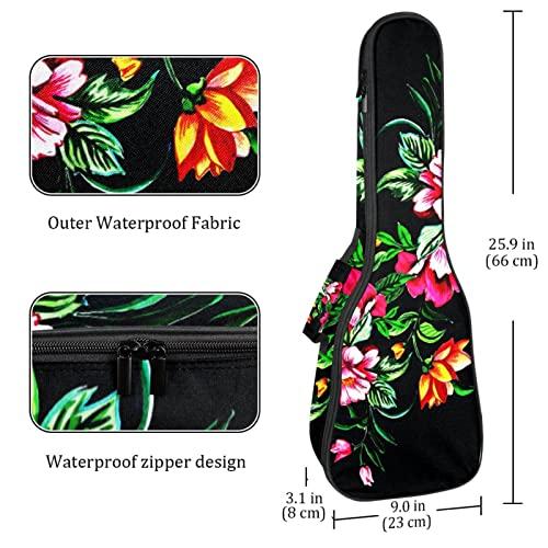 Housse pour ukulélé avec motif floral tropical noir – 10 mm d’épaisseur – Rembourrage en éponge de 53,3 cm – Avec… - Les Beatles, Paul McCartney, John Lennon, RIngo Starr, George Harrison Housse pour ukulélé avec motif floral tropical noir - 10 mm d'épaisseur - Rembourrage en éponge de 53,3 cm - Avec… – Image 5